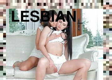 піхва-pussy, прихильник, лесбіянка-lesbian, підліток, фінгеринг, голена, брюнетка