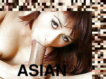 asiatisk, avsugning, cumshot, tonåring, hardcore, ansiktssprut, söt, bikini, asiatisk-tonåring, kuk