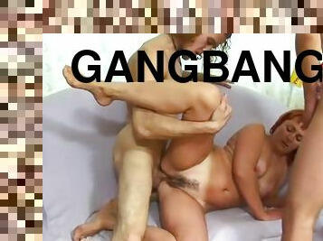 Old And Young Gangbang