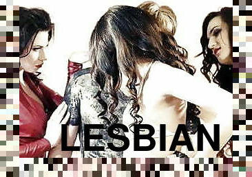 orgie, lesbiche, trio, baci, ragazze-celestiali, latex, bisex, brunette, tatuaggi