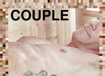 anal, polla-enorme, gay, pareja, sauna, musculada