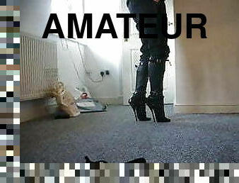 amateur, gay, británico, botas, flexible