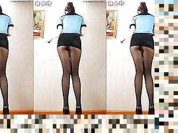 Dance in pantyhose and heels 24