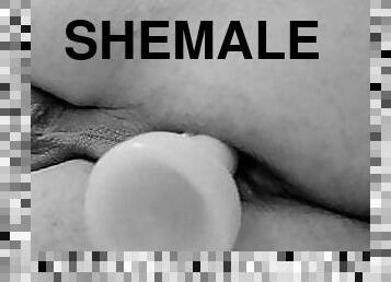 20 inch long dildo in shemale&#039;s ass
