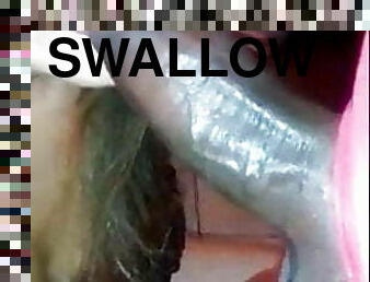 swallowing the black cock