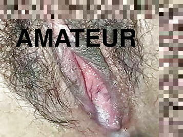 grosse, poilue, chatte-pussy, amateur, énorme-bite, milf, latina, maman, ejaculation-interne, belle-femme-ronde