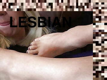lesbian, aýak, fetiş