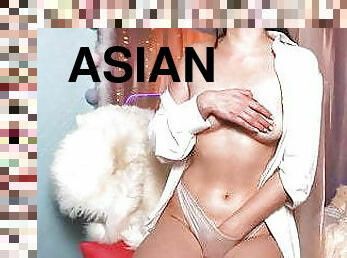 asiatisk, röv, storatuttar, gigantisk, masturbation, bbw, juckande, naturlig, webbkamera