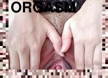 orgasmo, coño-pussy, prieto, vagina, filipino, abriéndose