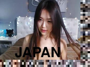 asiatisk, masturbation, smal, amatör, tonåring, japansk, kamera, voyeur, under-kjolen, webbkamera