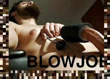 Amazing hands free blowjob machine edges me for 20 minutes - onlyfans