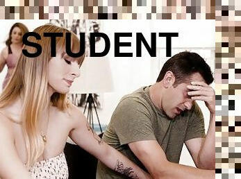 Hot Student Bangs Her Stepdad While His GF Is Here!