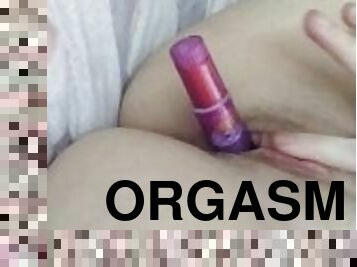 zadok, veľké-prsia, klitoris, masturbácia, orgazmus, pička, amatérske, semeno, sólo, mokré
