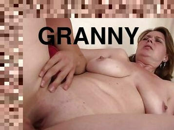 He picks up big tits old woman for sex