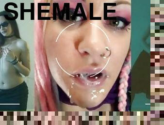 transsexuelle, hardcore, gay, ejaculation, fétiche