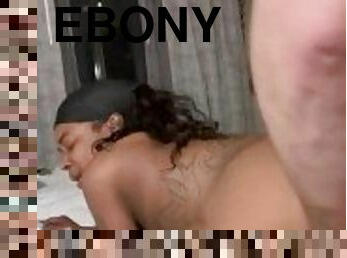 Ebony roughly fucked until she taps out