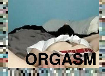 mastubasi, orgasme, muncrat, pacar-perempuan, manis, seorang-diri