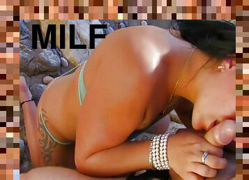 Sexy Milf Latina Gets Hard Anal Sex At The Beach