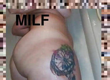 Amazing Pawg Undressing in the Shower Close-up