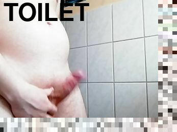 Masturbating and cumming in the toilet