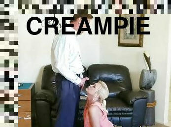 Creampies and facials, upclose and personal