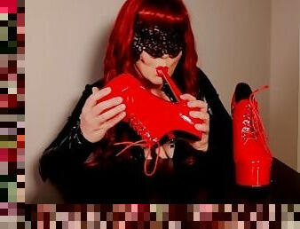 ASMR Licking My Super Sexy RED High Heels - The Best Shoe Sensual Fantasy