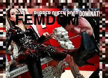 slave, fetish, latex, elskerinde, dominans, støvler, femidom, gummi