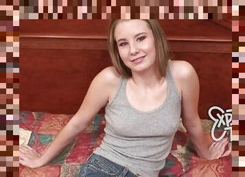 86 pound 4 foot 11 blonde 18 yr old makes her debut video