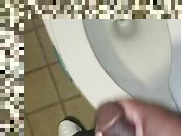 Bustin quick nut in public rest room