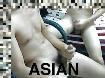 asiatisk, orgasm, smal, amatör, cumshot, gigantisk-kuk, gay, avrunkning, par, sprut