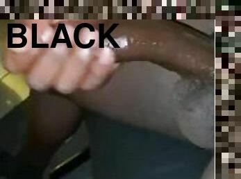 Black dick stroking