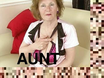 Aunt Judy's - 62yo Amateur GILF Pearl gets off after a long day at the restaurant