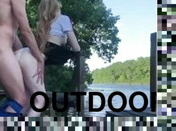 Real Outdoor Sex on the River Bank