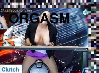 News Anchor rides Sybian naked on air