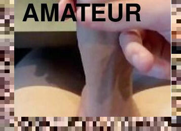 onani, amatør, cumshot, stor-pikk, tenåring, handjob, høyskole, alene, pult, pikk