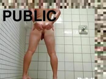mandi, umum, homo, mata-mata, teransang, bokong, mandi-shower, seorang-diri, basah