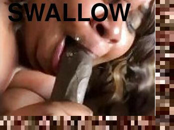 SEXY BBW SUCKS AND SWALLOWS BIG BLACK DICK (BBW Swallows A BBC) @1macmillion