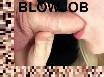 Close up blowjob // je le suce et j’avale son sperm