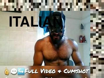 Funny Hot Bodybuilder Jerking Off in Ice Bath as Batman