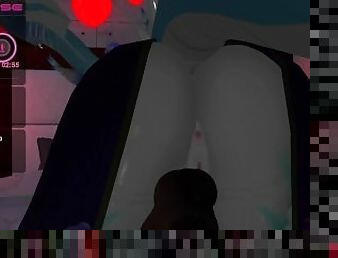 Furry Girl Stuffs 3 HOLES at once on Livestream in VRChat ERP [DP, Ass, Pussy & Mouth]