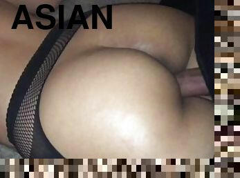 Asian Big Ass Massaged and Fucked from Behind