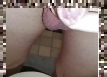 My uncut cock taking a piss