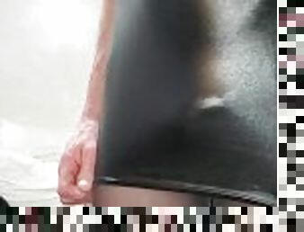 CD Michelle X In Black Thong Bodysute Black Dress Pantyhoes