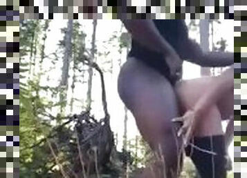 FINALLY GOT AWAY FROM THE OTHER CAMPERS TO FUCK IN THE WOODS FULL VIDEO ON ONLYFANS  LINK IN COMMENT