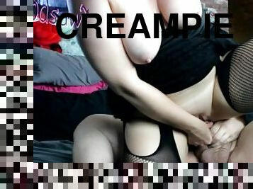 When Her Date Was Late She Started To Masturbate Until He Showed Up and Creampied Her