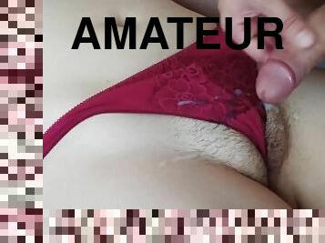 store-pupper, onani, pussy, amatør, cumshot, milf, runking, truser, cum, undertøy