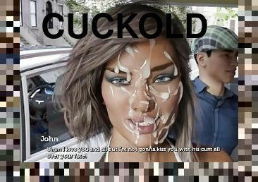 Cuckold Couple:Public Risky Blowjob In Front Her Cuckold Husband-S4E14