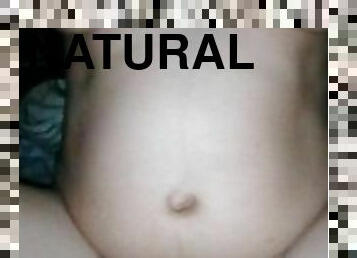 grávida, natural, áspero