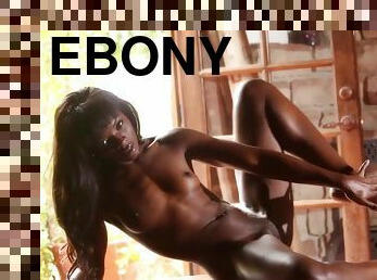 Ebony Teen Solo With Chocolate Delight
