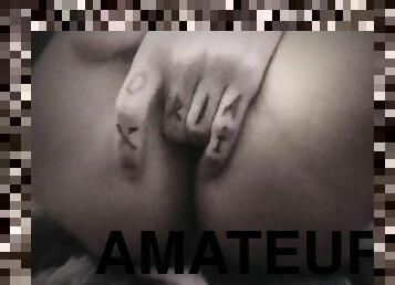 storatuttar, masturbation, amatör, gigantisk-kuk, fingerknull, strumpor, pov, ensam, tatuering, kuk